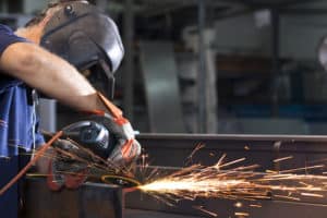 engineer worker working at a steel factory